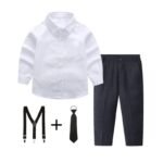 DIEGO KIDS SHIRT,TROUSER,TIE AND SUSPENDER