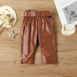 ZURIEL QUALITY GIRLS OUTFIT LEATHER TROUSER,TOP AND BELT - Image 5