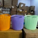 BIG SIZE FANCY LAUNDRY BASKET(Purple Orange and Green)