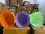 BIG SIZE FANCY LAUNDRY BASKET(Purple Orange and Green) - Image 2