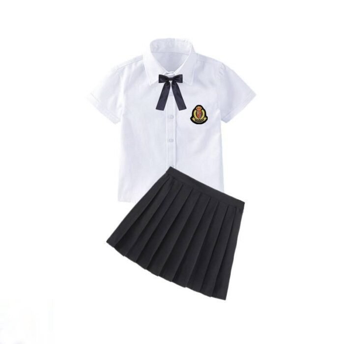 CHLOE WHITE SHIRT,BOW TIE AND BLACK SKIRT - Image 2