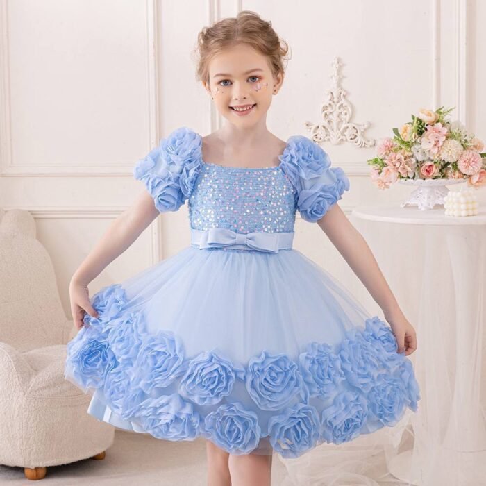 OLIVIA LUXURY SEQUENCE BALL GOWN 

IT IS A KNEE LENGTH GOWN - Image 3