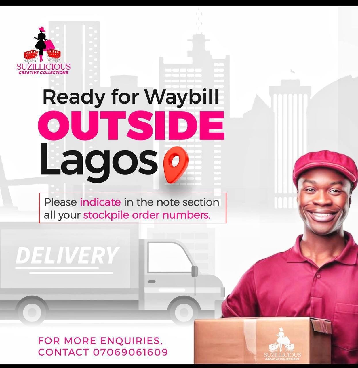 img_4595 READY FOR WAYBILL OUTSIDE LAGOS
(Use this option when you are not shopping again but want us to send out all your stockpile orders) - Image 1