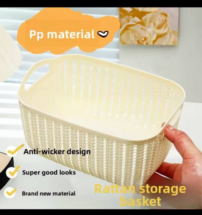 (ON SALES) FANCY CUTE AESTHETICS RATTAN STORAGE QUALITY MULTIPURPOSE BASKET(Available in beautiful 6 colors)

Not the regular common local made one flying around📌 - Image 4