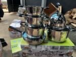 12PC HOFFNER HF-1204 QUALITY STAINLESS STEEL COOKWARE SET POT SIZE 16,18,20,24,24CMi FRYPAN AND 2LTR KETTLE - Image 3