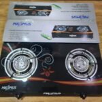 2 FACE BURNER MAXIMUS GLASS TABLE GAS COOKER