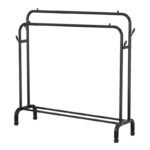 48KG DOUBLE IRON POLE,SINGLE LAYER CLOTHE RACK WITH TYRE(Single step)