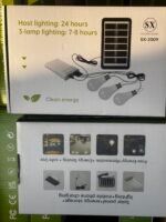 SOLAR POWER BANK COMBO SX(SC-2009) Comes with 
3 bulb
Solar panel 
Power Bank
Can be charged with electricity or solar - Image 5