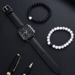 JEREMY DOUBLE BEADED LEATHER WRISTWATCH••COMES IN A BIG BOX••DESIGN 6 - Image 4