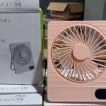2000MAH RECHARGEABLE DESKTOP(With stand) FAN WITH SPEED DISPLAY(5010)PINK AND BLACK COLOR AVAILABLE