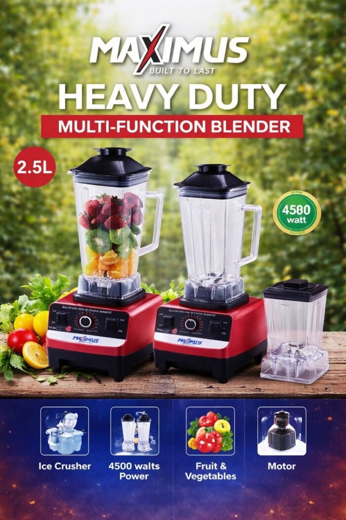 QUALITY 4500WATT 2IN1 MAXIMUS 2.5LTR CUP BLENDER - Image 2
