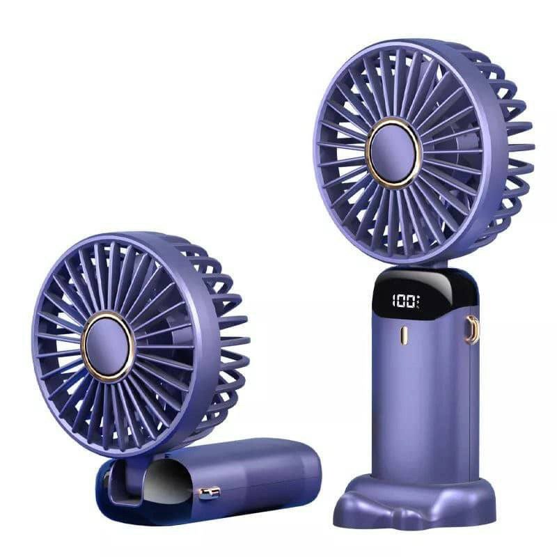img_c1a78a9f0e51-1 BIG SIZE RECHARGEABLE DIGITAL HAND FAN(Indicate speed and battery percentage) Code 122 - Image 1