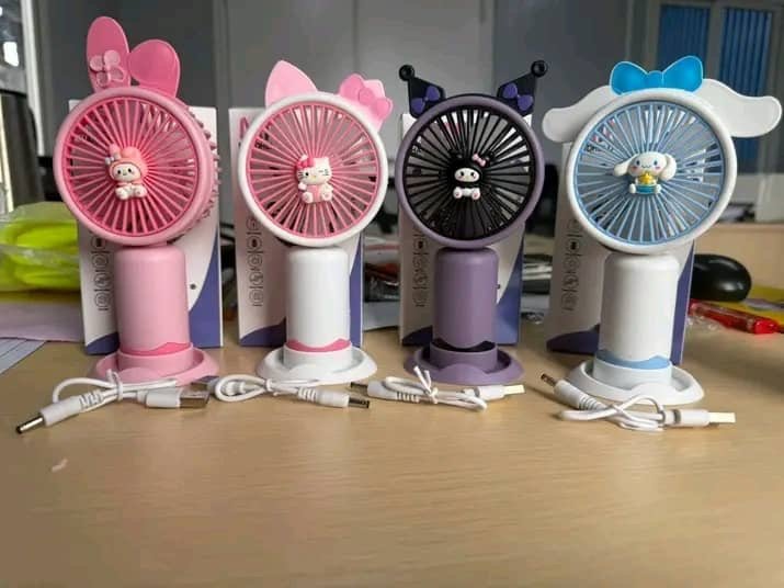 photo-2025-10-02-15-11-50-2 CUTE CHARACTER RECHARGEABLE MINI HAND FAN Code SX 116 - Image 1