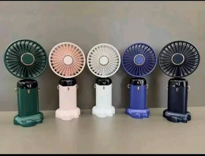 BIG SIZE RECHARGEABLE DIGITAL HAND FAN(Indicate speed and battery percentage) Code 122 - Image 2