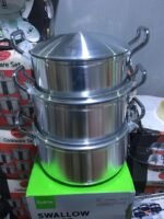 3PC HOFFNER ALUMINUM POT SET SIZE 22,24&26CM(3014) - Image 2