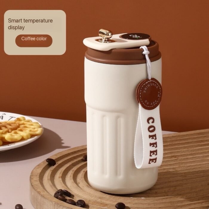 💯 QUALITY TEMPERATURE DISPLAY SMART COFFEE STAINLESS STEEL THERMOS MUG/VACUUM FLASK 7013(500ML) - Image 2