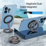 360 DEGREE ADJUSTABLE FOLDABLE MAGNETIC STEEL SUCTION CAR PHONE HOLDER - Image 2