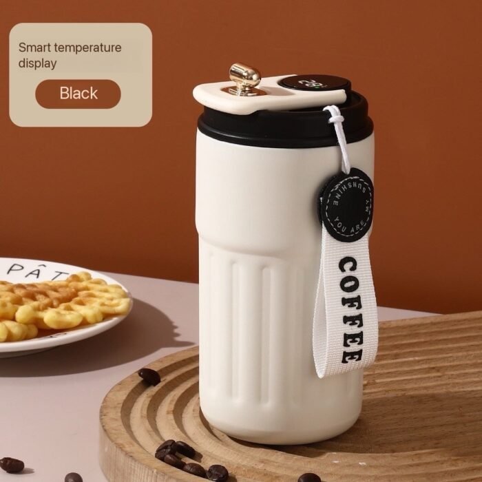 💯 QUALITY TEMPERATURE DISPLAY SMART COFFEE STAINLESS STEEL THERMOS MUG/VACUUM FLASK 7013(500ML) - Image 3