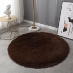 80CM ROUND SHAPE FLUFFY RABBIT FUR RUG - Image 10