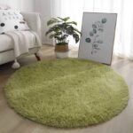 80CM ROUND SHAPE FLUFFY RABBIT FUR RUG - Image 9
