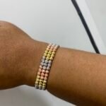3in1 MULTI-LAYERED BEADED STRETCH BALL BRACELET (3 TONE) DESIGN 2