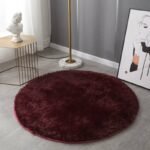 80CM ROUND SHAPE FLUFFY RABBIT FUR RUG - Image 2