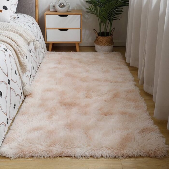 80*160CM DECOR  PATTERN PLUSH FLUFFY ROUND RABBIT FUR RUG FOR LIVING ROOM AESTHETICS - Image 6