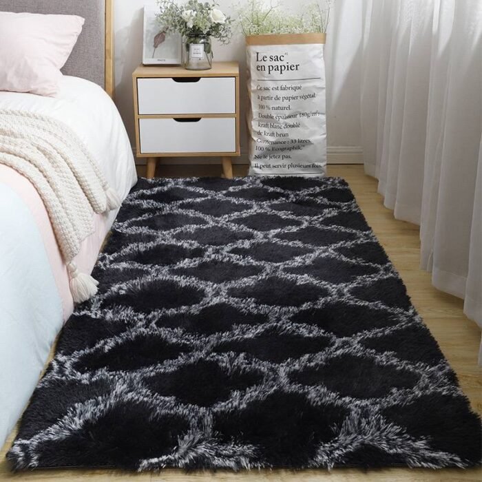80*160CM DECOR  PATTERN PLUSH FLUFFY ROUND RABBIT FUR RUG FOR LIVING ROOM AESTHETICS - Image 8