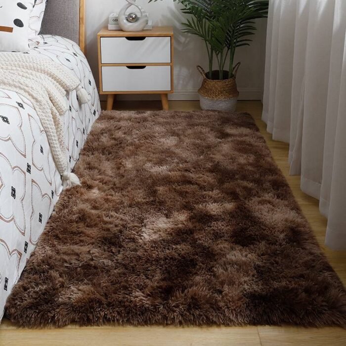 80*160CM DECOR  PATTERN PLUSH FLUFFY ROUND RABBIT FUR RUG FOR LIVING ROOM AESTHETICS - Image 9