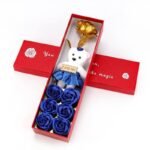 ARIA ROSE FLOWER WITH TEDDY BEAR IN A BOX - Image 3