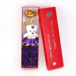 ARIA ROSE FLOWER WITH TEDDY BEAR IN A BOX - Image 2