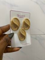 QUALITY NON TARNISH LUXURY SUNGOLD FASHION EARRING AND PENDANT SET DESIGN 2(doesn’t come with chain) - Image 3