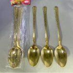 6PC GOLD SPOON WITH DESIGN