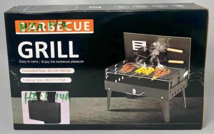 BARBECUE INDOOR AND OUTDOOR CHARCOAL GRILL WITH 2 TONG - Image 2