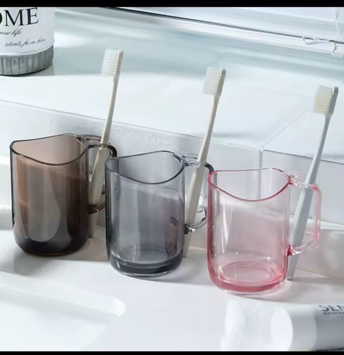 (ON SALES) Glacier Pattern Mouthwash Cup Light Luxury Home Water Wave Pattern Wash Children's Toothpaste Cup Transparent Toothbrush Mug DESIGN 1 - Image 4