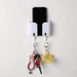WALL PHONE HOLDER WITH KEY HOOK - Image 4