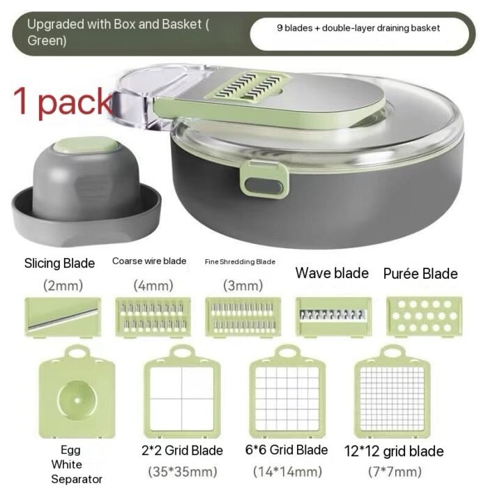 (ON SALES) 9IN1 QUALITY NEW INVENTION MULTIFUNCTIONAL VEGETABLE CUTTER/SHREDDER - Image 3