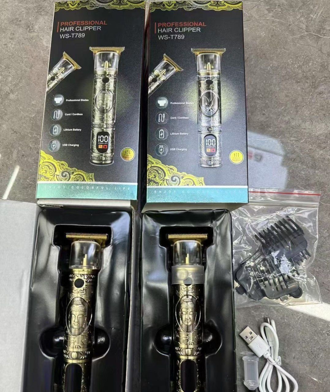 d9d3580d-9cf0-4b68-8cd5-de58b003d979 WS-T789 QUALITY PROFESSIONAL DIGITAL HAIR CLIPPER WITH BATTERY PERCE DISPLAY - Image 1
