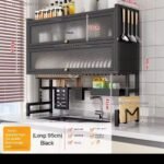 95CM DOUBLE STEP DUST PROOF OVER THE SINK SHELF,DISH RACK,CUTLERY/UTENSILS HOLDER