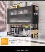 95CM DOUBLE STEP DUST PROOF OVER THE SINK SHELF,DISH RACK,CUTLERY/UTENSILS HOLDER