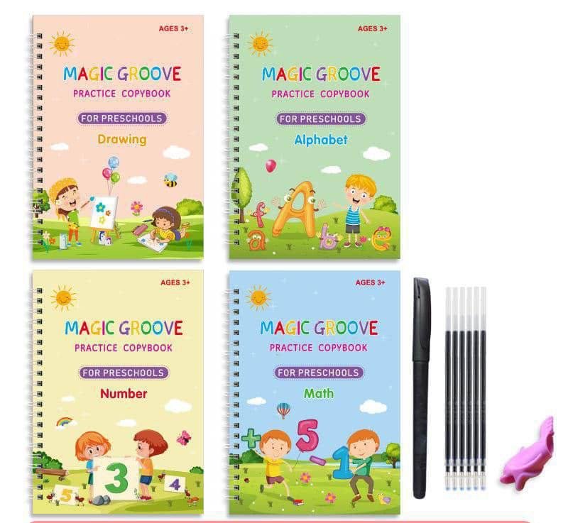 img_6264 MAGIC GROOVE PRACTICE COPY/CALLIGRAPHY BOOK SET - Image 1