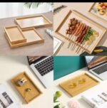 3IN1 QUALITY WOODEN BAMBO SERVING TRAY - Image 5