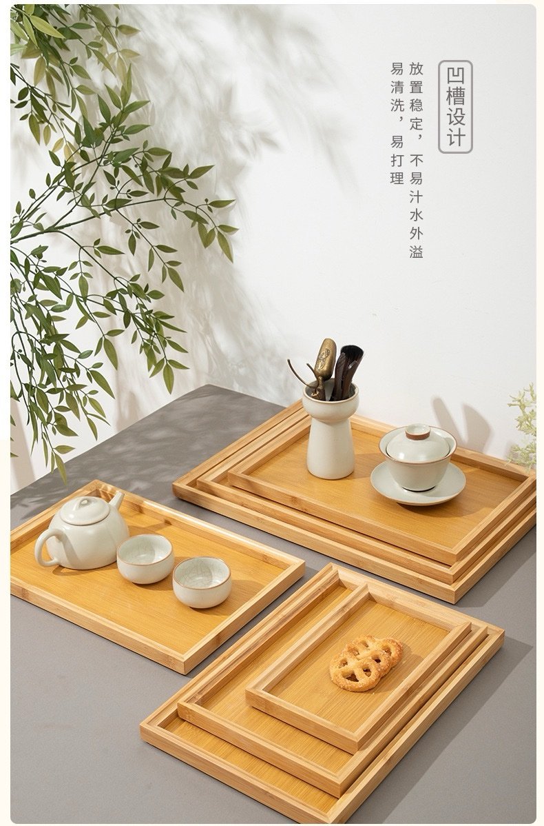 img_6361 3IN1 QUALITY WOODEN BAMBO SERVING TRAY - Image 1