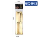 6PC QUALITY GOLD CUTLERY SET(Gold Dessert fork,tea spoon,Fork,Knife,Spoon) - Image 6