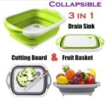 (ON SALES) 3in1 COLLAPSIBLE SILICON CHOPPING/CUTTING BOARD/DRAINK SINK/FRUIT BASKET - Image 2