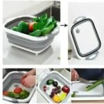 (ON SALES) 3in1 COLLAPSIBLE SILICON CHOPPING/CUTTING BOARD/DRAINK SINK/FRUIT BASKET