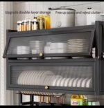 85CM DOUBLE STEP DUST PROOF OVER THE SINK SHELF,DISH RACK,CUTLERY/UTENSILS HOLDER - Image 2
