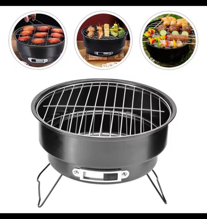 PORTABLE OUTDOOR/INDOOR STAINLESS STEEL CHARCOAL BARBECUE GRILL - Image 4