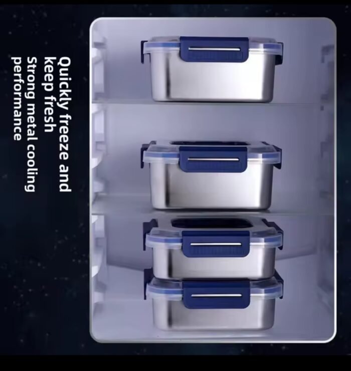QUALITY MULTIPURPOSE 316 STAINLESS STEEL REFRIGERATOR FOOD STORAGE AND LUNCH BOX - Image 4