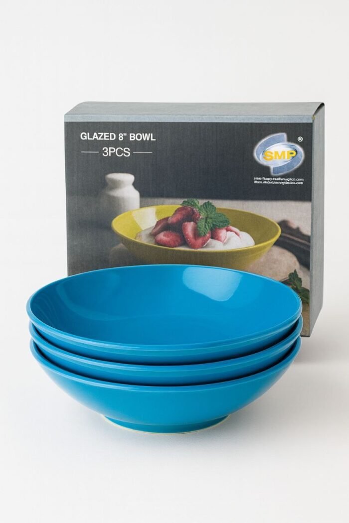 3PC QUALITY CERAMIC RICE/SWALLOW BOWL DINNER SET - Image 2